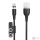 Foneng X62 Magnetic 3in1 USB to USB-C / Lightning / Micro USB Cable, 2.4A, 1m (Black)