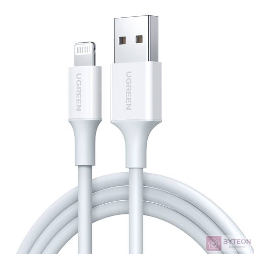 Cable Lightning to USB UGREEN 2.4A US155, 1.5m (white)