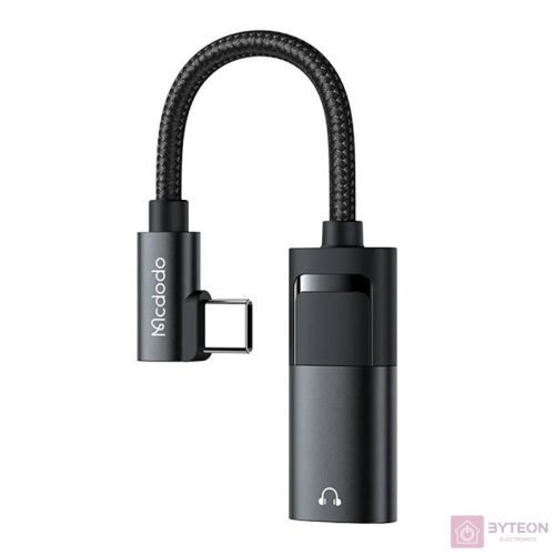 USB-C to AUX mini jack 3.5mm + USB-C adapter, Mcdodo CA-1880 (black)