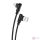 Foneng X70 Angled USB to Micro USB Cable, 3A, 1m (Black)