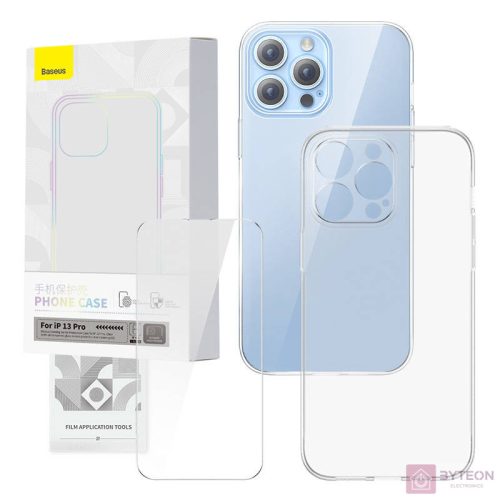 Transparent Case and Tempered Glass set Baseus Corning for iPhone 13 Pro