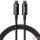 USB-C to USB-C cable Baseus Tungsten Gold 240W 1m (black)