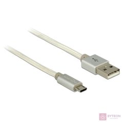 Delock 83917 USB-A apa - USB micro-B apa 2m - Fehér