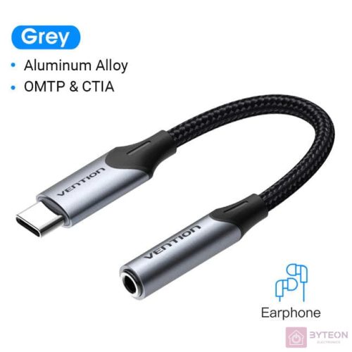 Earphone Jack Adapter USB-C to 3.5MM Vention BGJHA 0.1m