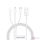 Quick Charge USB to M+L+C  Baseus Superior Data 3.5A 1m (White)