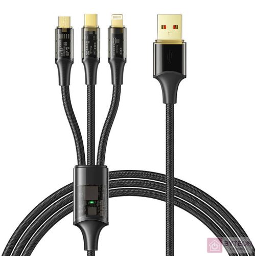 3in1 USB to USB-C / Lightning / Micro USB Cable, Mcdodo CA-3330, 1.2m (Black)