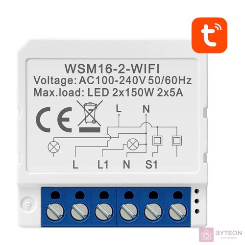 Smart Switch Module WiFi Avatto WSM16-W2 TUYA