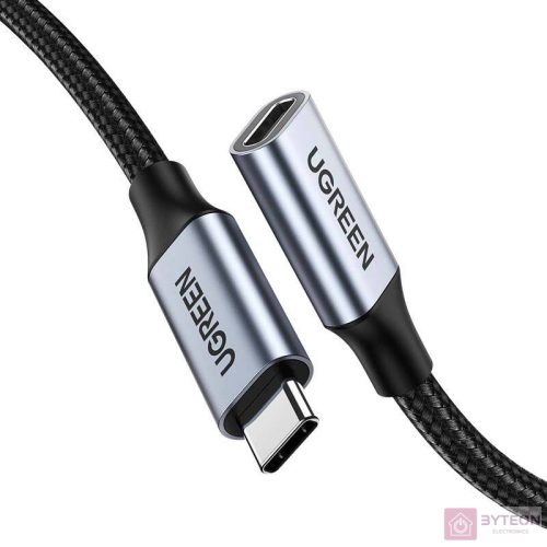 Hosszabbító USB-C 3.1 Gen2 UGREEN US372 kábel, 4K, 100W, 1m (fekete)