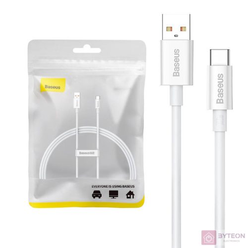 Cable USB do USB-C Baseus Superior 100W 1m (white)