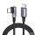 UGREEN US255 USB-C to USB-C Elbow cable, 3A, 60W, 0.5m (Black)