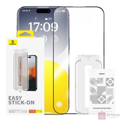 Privacy Protection Tempered Glass Baseus Sapphire iPhone 15