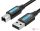 Cable USB 2.0 A to B Vention COQBD 2m (black)