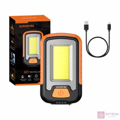 Superfire zseblámpa G21, 650lm, USB