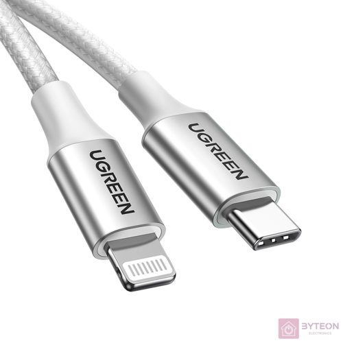 UGREEN 3A US304 Lightning USB-C 2.0 Kábel 1m (ezüst)