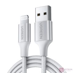 UGREEN USB Lightning kábel, 2.4A US199, 2m (ezüst)