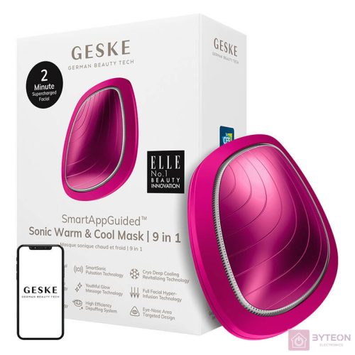 Geske 9 az 1-ben Okos hideg & meleg bőrvasaló arcra (magenta)
