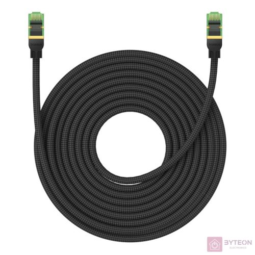 Braided network cable cat.8 Baseus Ethernet RJ45, 40Gbps, 15m (black)