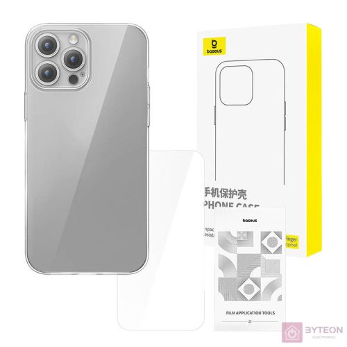 Clear Case Baseus iPhone 15 Pro + tempered glass