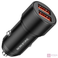 Autós töltő 2xUSB aljzattal 12W Borofone BZ19