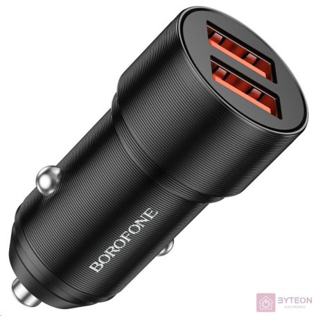 Autós töltő 2xUSB aljzattal 12W Borofone BZ19