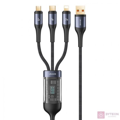 USB 2.0 A-C + Lightning + microUSB kábel 1,2m Usams SJ582USB01