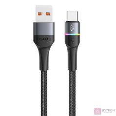 USB töltőkábel A-C 1,2m Usams fekete SJ536USB01