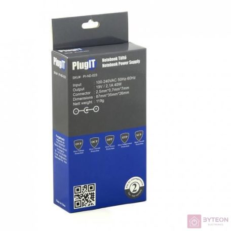 notebook univerzális töltő 40W PlugIT PI-ND-023 (Asus)