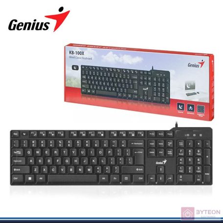 Genius KB-100x USB fekete magyar billentyűzet