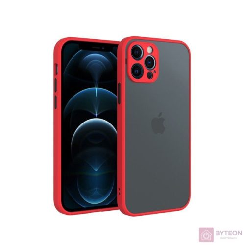Cellect CEL-MATTIPH1467PMRBK iPhone 14 Pro Max piros-fekete műanyag tok