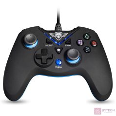 Spirit of Gamer XGP Gamepad USB [PC, PS3] - Fekete/Kék