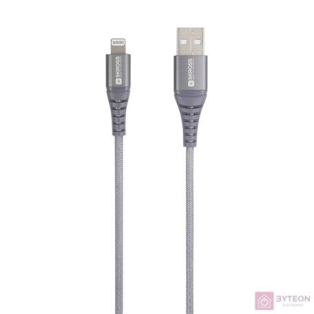 Skross USBC-TO-LIGHT-120-STEEL-1 1,2m Type-C/Lightning adat- és töltőkábel