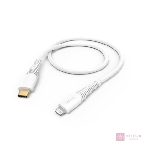 Hama 201603 FIC E3 Lightning - USB Type-C, 1,5m, fehér adatkábel