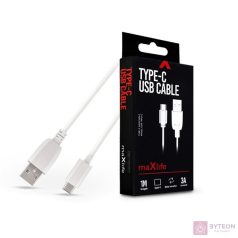 Maxlife TF-0174 1m Type C 3A fehér adat- és töltőkábel