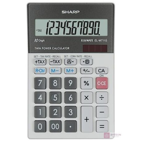 Sharp ELM711PGGY napelemes asztali számológép