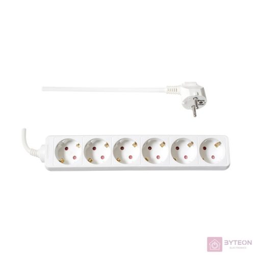 TOO PSW-615 6 aljzat 1.5 méter 3x1.0mm2 fehér elosztó