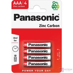   Panasonic RedZinc R03RZ/4BP AAA/mikro cink-mangán tartós elem 4 db/csomag