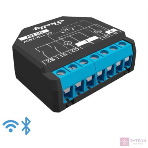 Shelly PLUS2PM-2 csatornás WiFi-s okos relé mérővel
