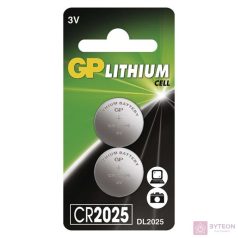 GP CR2025 lítium gombelem 2db/bliszter