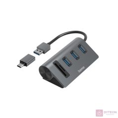 Hama 200140 3xUSB/SD/microSD USB HUB + Type-C OTG adapter
