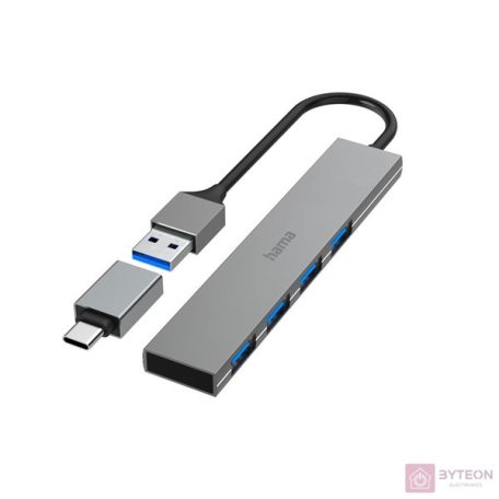 Hama 200141 4xUSB USB HUB + Type-C OTG adapter