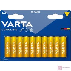   Varta 4106101461 Longlife AA (LR06) alkáli ceruza elem 10db/bliszter