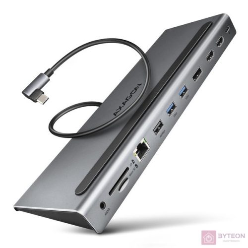 Axagon HMC-4KX3 11in1 ezüst Type C USB HUB