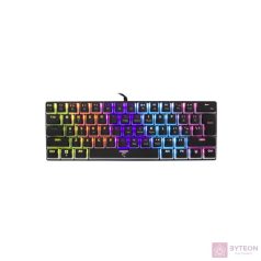   White Shark ASHIKO GK-2202B/BL-US fekete mechanikus (blue switch) gamer billentyűzet