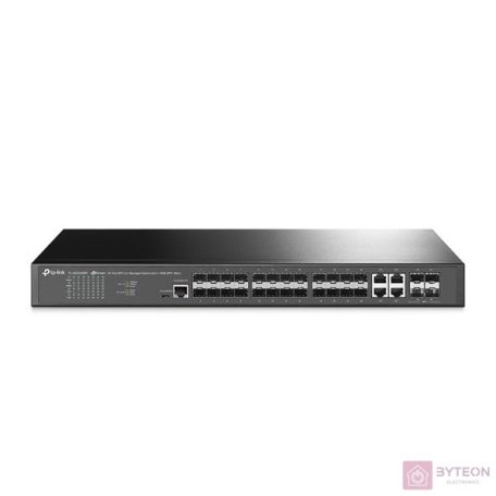 TP-Link TL-SG3428XF JetStream 24xGbE SFP, 4x10GbE SFP+ port L2+ menedzselhető switch