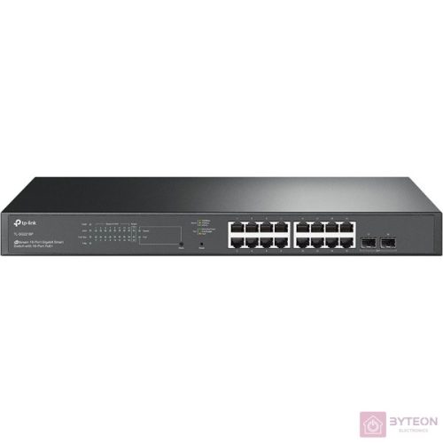 TP-Link TL-SG2218P JetStream 16xGbE PoE+ LAN, 2xGbE SFP port smart menedzselhető PoE+ switch