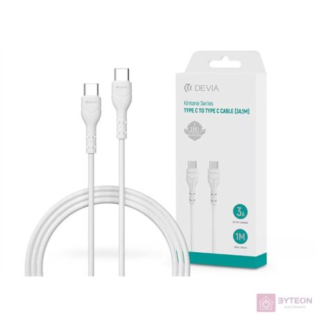 Devia ST379543 1m Type-C fehér adat- és töltőkábel