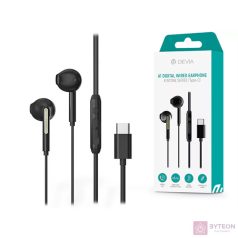Devia ST379796 A1 Type-C fekete fülhallgató