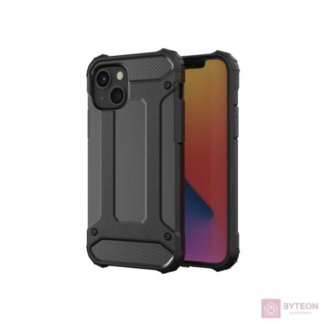 Haffner PT-6454 iPhone 14 Plus ütésálló fekete műanyag hátlap