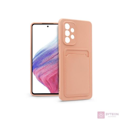Haffner PT-6749 A536U Galaxy A53 5G pink szilikon hátlap kártyatartóval