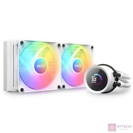NZXT Kraken 240mm  AIO RGB LCD Liquid Cooler fehér hűtő
